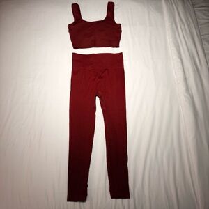 Women's Red Two-Piece Activewear Set size medium